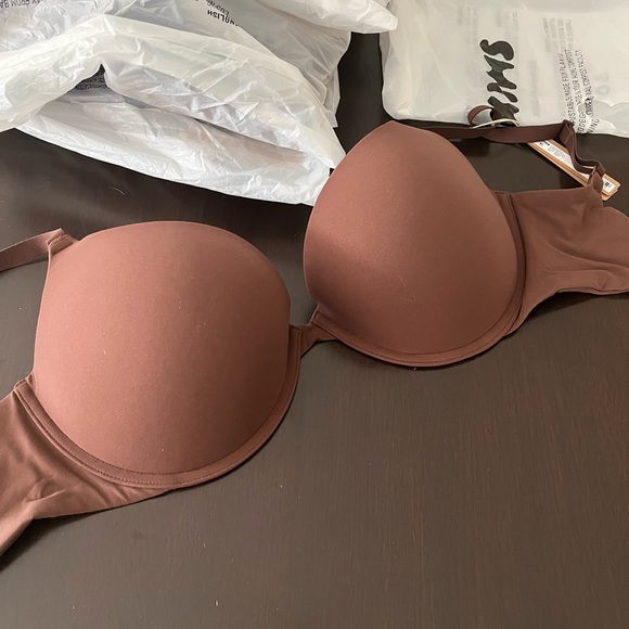 SOLD NWT SKIMS Fits Everybody Super Push-up Bra 34DDD cocoa - Picture 7 of 11